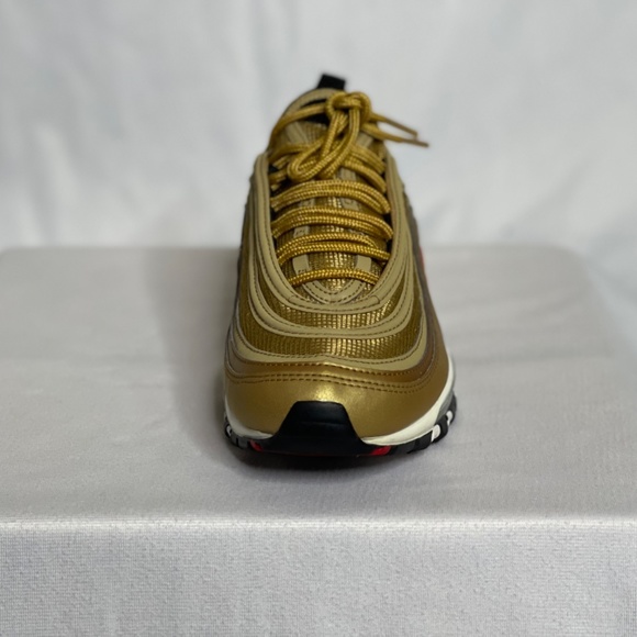 SZ 7 AIR MAX 97 OG QUICK-STRIKE GS 'METALLIC GOLD' 2017 QUICK SHIPPING!!! EASY!! - Picture 3 of 14